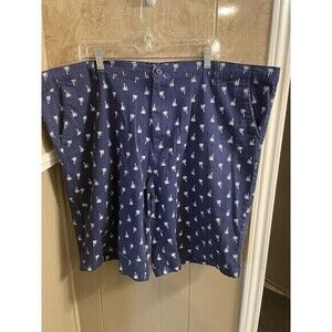 Galaxy By Harvic Navy Palm Trees Men's Shorts‎ Size 48